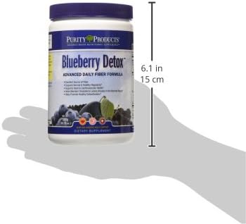 Advanced Blueberry Detox Daily Fiber Formula by Purity Products - Featuring PurityBlue Organic Wild Blueberries - A Full 6 Grams of Detoxifying, Regularity Promoting Prebiotic Fiber - 30 Servings