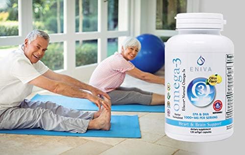 Eniva Health Omega-3 Fish Oil | 1120 MG | High EPA/DHA Premium Fish Oil Daily Supplement for Heart, Brain & Immune Support for Adults, Men & Women - 120 Capsules