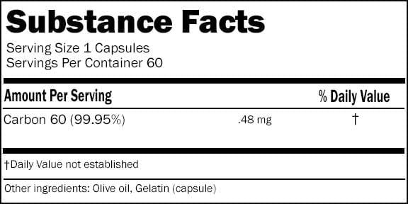 Carbon 60 in Olive Oil Capsules