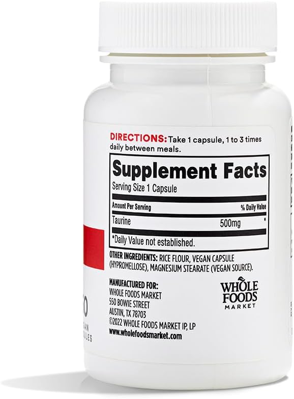 365 by Whole Foods Market, Taurine 500mg, 60 Count