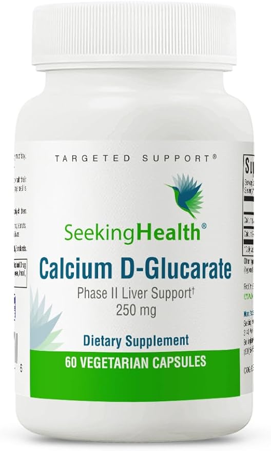 Seeking Health Calcium D-Glucarate, 250 mg, Supports Healthy Detoxification Processes, Supports Cellular Health and Inflammatory Responses, Vegetarian (60 Capsules)*