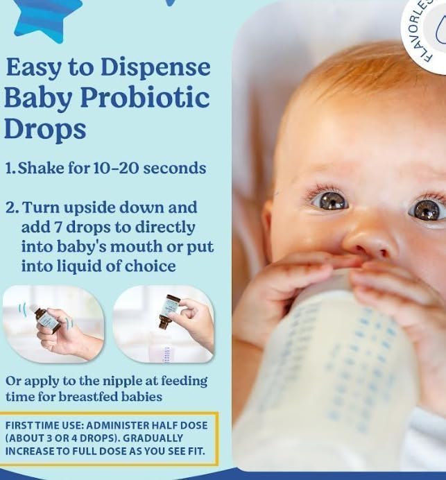 Lovebug Award Winning USDA Organic Probiotic for Infants & Babies | Helps with Colic, Reflux, Diarrhea, Constipation & Gas | Multi-Strain 5 Billion CFU | Liquid Drops | Ages 0-24 Months