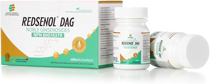 DAG Sublingual Pills-High-Potency Ginseng Extract - for Fast Absorption - Proprietary Formula with 8 Rare Ginsenosides -2 Bottles x 480 Pills
