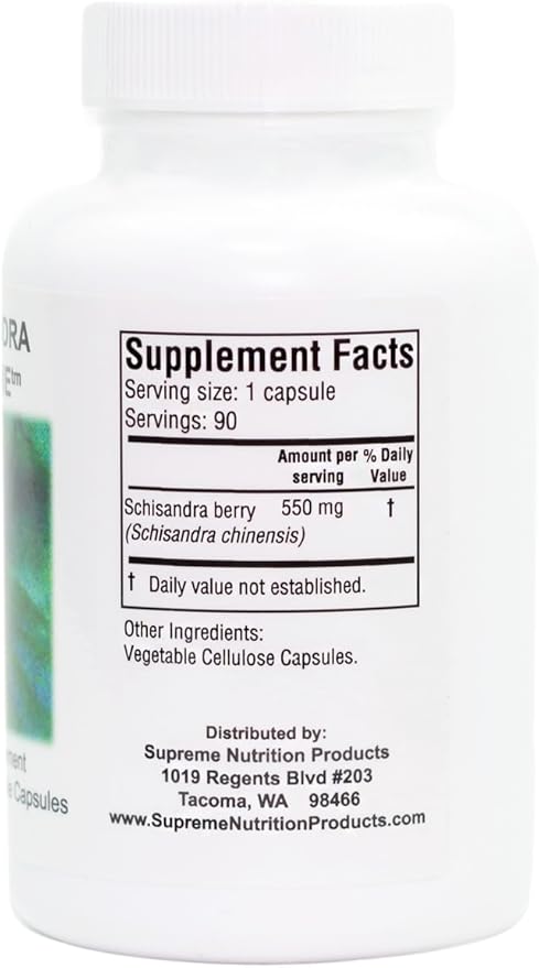 Supreme Nutrition Schisandra Supreme, 90 Pure Schisandra Fruit Vegetarian 90 Capsules (Pack of 2)