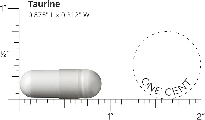 DOCTORS' PREFERRED Taurine Supplement - 1,000 mg/Serving | 60 Vegan Capsules