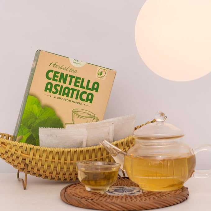 NMPT Centella Asiatica Leaf Tea, 100% Hand Pick, Organic Herbal Tea, 40 Count, Freeze Drying, Gluten Free, Dairy Free, No Sugar Added, Energy Boost & Health Support, 0.07 Oz Each