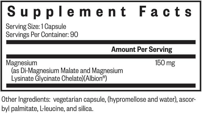 Seeking Health Optimal Magnesium - Mineral Supplement Aids Optimal Magnesium Absorption - Bioavailable Forms of Magnesium for Energy, Sleep & Bone Health Support - 150 mg, 90 Capsules