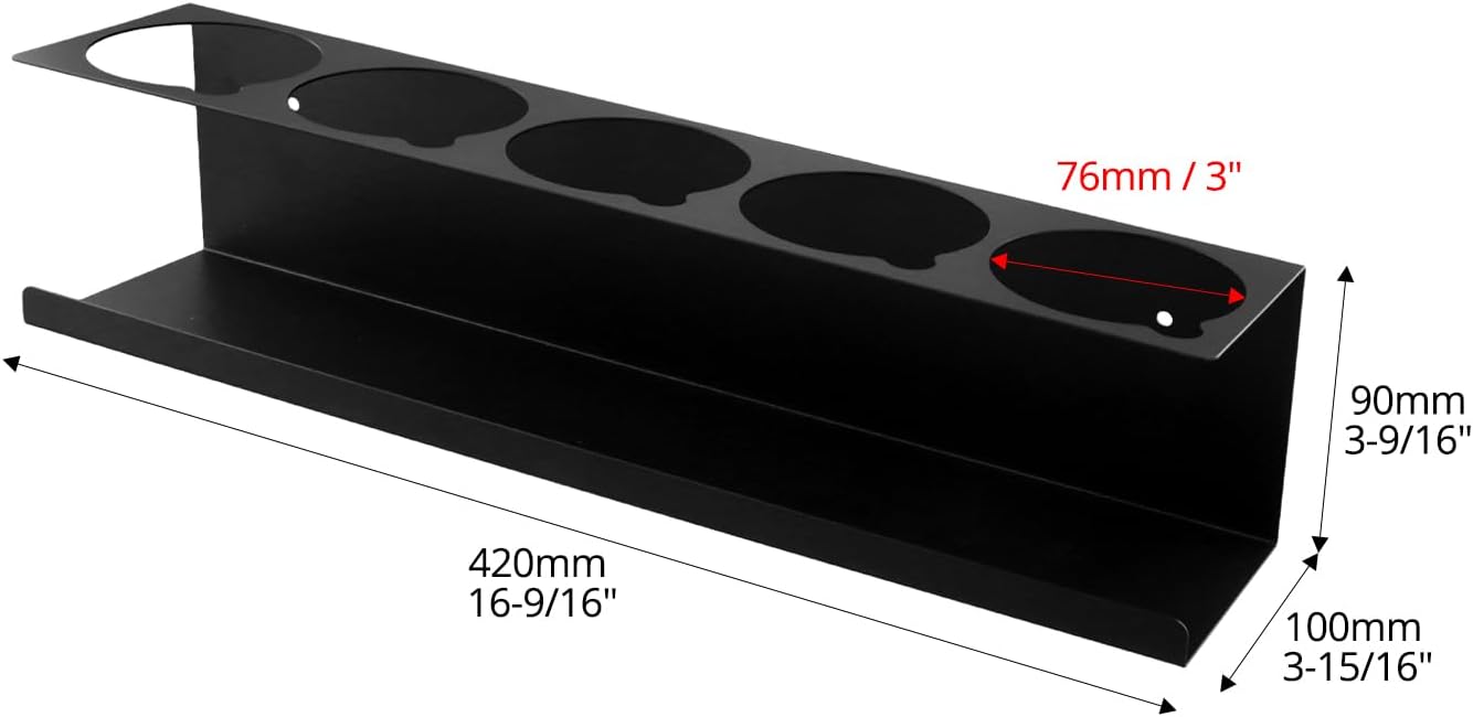 QWORK Spray Can Holder Organizer, Wall Mount Aerosol Rack for Garage & Workspace Storage, Pack of 2, Holds 10 Cans