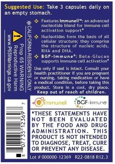 Quantum Nutrition Labs Quantum Nucleotide Complex - Beta Glucan Immune Support Supplement with Yeast Nucleotides & Reishi, 400 mg 1,3 Beta-Glucan Per Serving - 90 Vegetarian Capsules