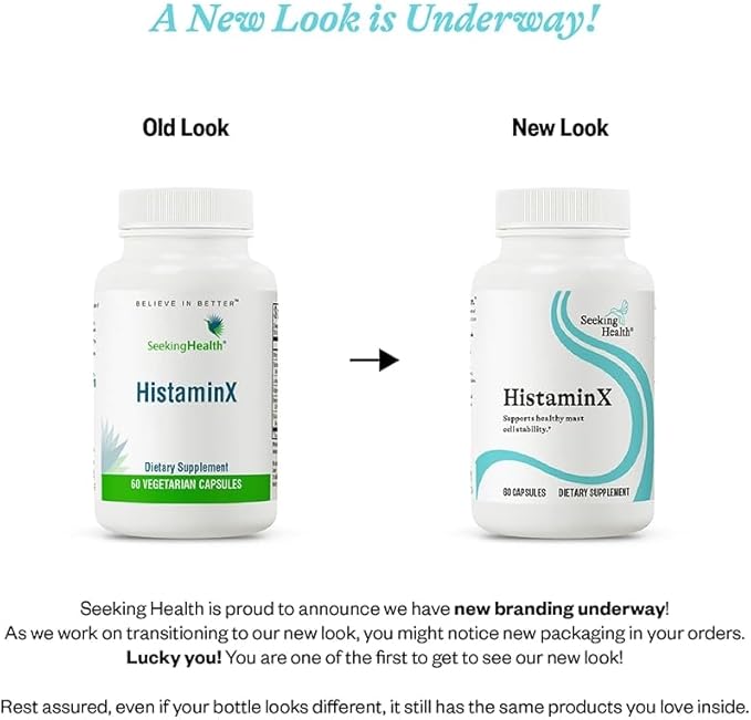 Seeking Health HistaminX, Histamine Support with Bioflavonoids, Natural Nettle, Quercetin, Rutin, Bromelain, for Immune System and Inflammation Support, Seasonal Support, Vegetarian (60 Capsules)