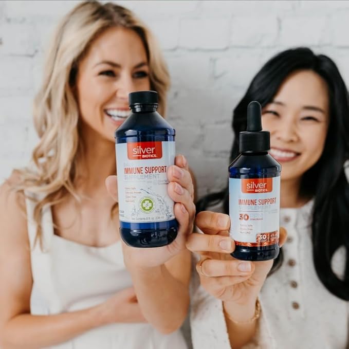 Silver Biotics Multivalent SilverSol Technology Ag₄O₄ 10 PPM Immune Support | Bio-Hacking Immune Building Natural Support | 16 Fl Oz