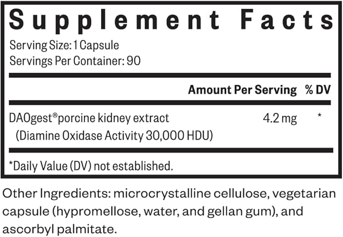 Seeking Health Histamine Digest - Formerly Histamine Block, DAO Enzyme Supplement for Histamine Food Intolerance, Supports Digestive Health, Upset Stomach, Vegetarian (90 Capsules)*