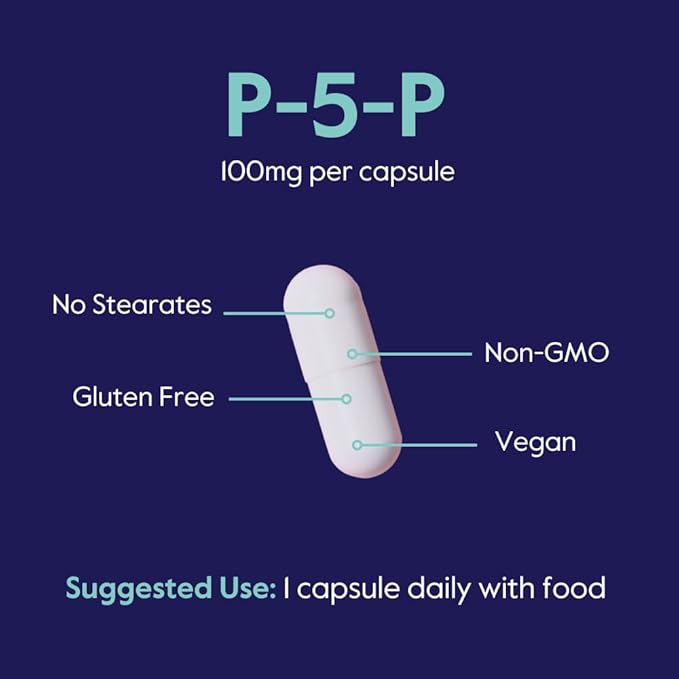 BESTVITE P-5-P 100mg (240 Vegetarian Capsules) (120 x 2) (CoEnzymated Form of B-6) - No Stearates - Vegan - Non GMO - Gluten Free