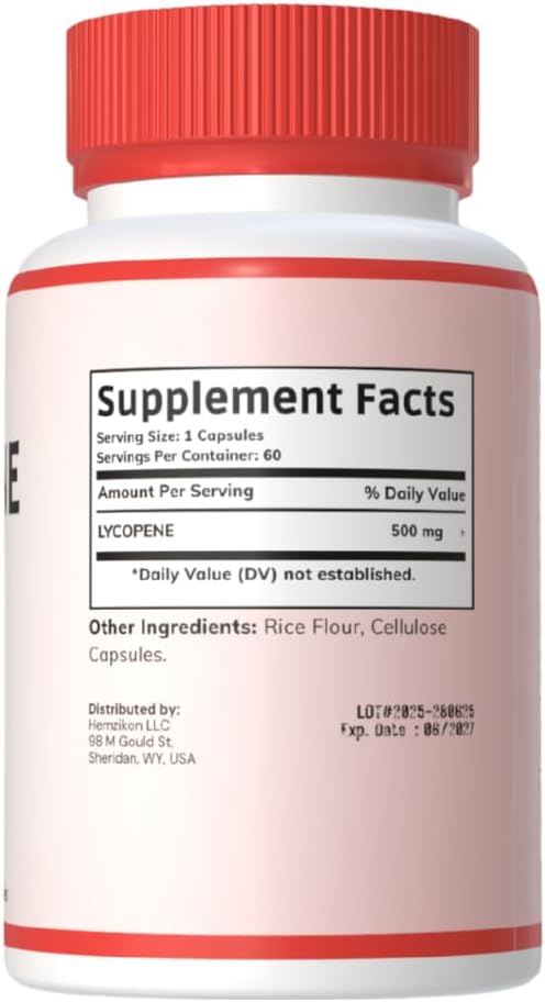 lycopene Supplements for Men | lycopene 500mg | Supplements for Men, 300 Capsules (Pack 5)