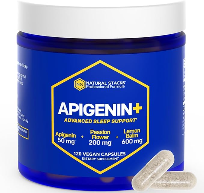 NATURAL STACKS Magtech Magnesium Drink Mix + APIGENIN+ Supplement Bundle - Supports Relaxation, Brain Health & Sleep* - 80 Servings