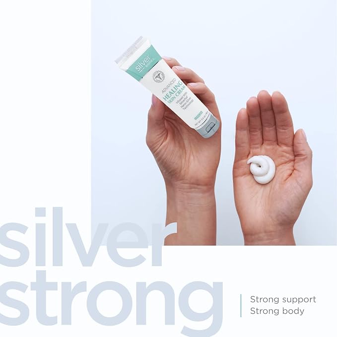 Silver Biotics Nano Silver Healing Lotion Cream Unscented Scent Infused SilverSol and Hyaluronic Acid | All Natural Ingredients to Heal, Smooth Your Skin Blemishes and Scars (3.4 oz.)