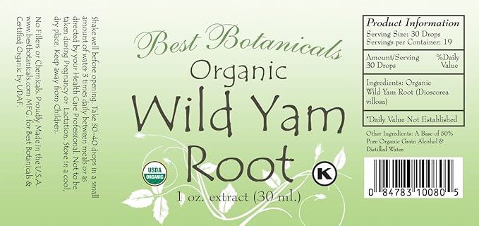 Best Botanicals Wild Yam Root Extract 1 oz.