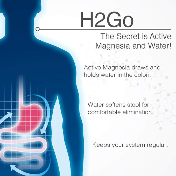 Lane Labs - H2Go, Helps Relieve Constipation and Irregularity, Gentle and Effective, Natural Mineral Supplement, Supports Colon and Digestive Health, No Artificial Irritation (90 Mini-tabs)
