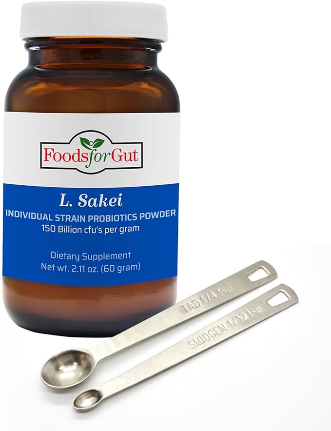 Lactobacillus Sakei Probiotic Powder 150 Billion cfu's | Made in USA | No Additives | Sinus and Sinusitis Relief | High Potency | L. Sakei | 60 Grams (2.11 Oz)