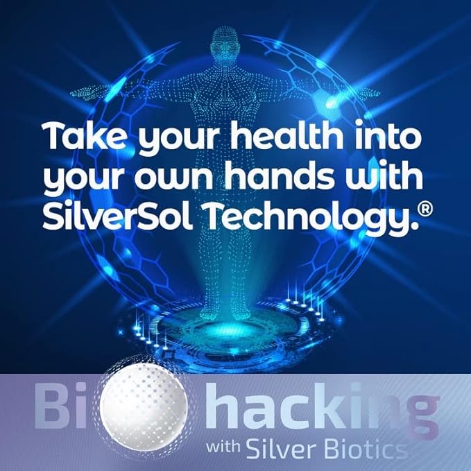 Silver Biotics Colloidal Nano SilverSol Ag₄O₄ 10 PPM Immune Support | Bio-Hacking Immune Building Natural Support | 32 Fl Oz (Pack of 2)