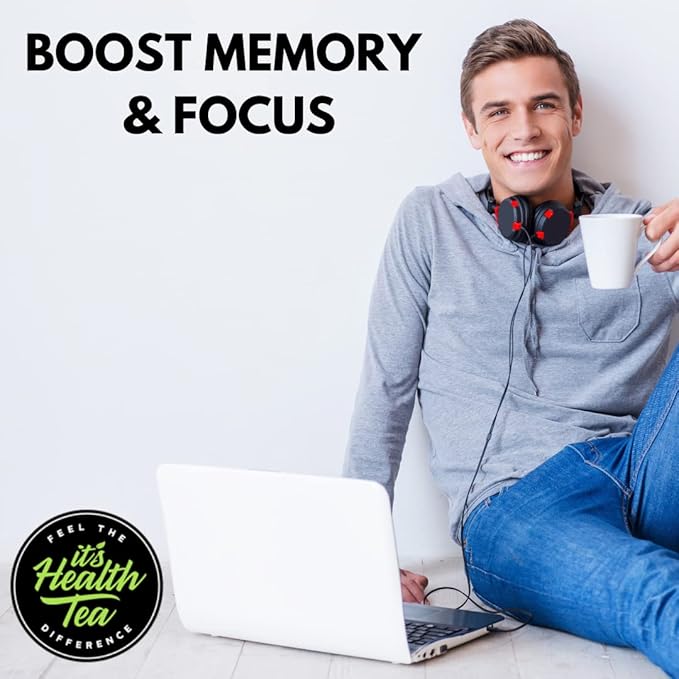 Memory & Focus Tea Blend: Gotu Kola, Eleuthero Root, Ginkgo, Ho Shou Wu, Peppermint, Damiana, Calendula, Lemongrass, Licorice Loose Leaf 3oz for Clarity & Focus Support