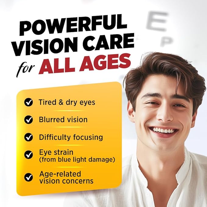 LABO Nutrition VisionREGAIN, Eye Vitamin Beyond AREDS 2 Formula with Lutein, Zeaxanthin, Saffron Extract, Blueberry for Macular and Retinal Health, Eye Fatigue, Night Vision Support 60 Counts