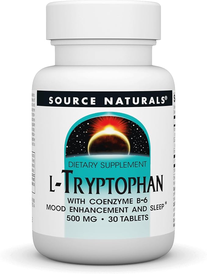 Source Naturals L-Tryptophan with Coenzyme B-6 500 mg - 30 Tablets