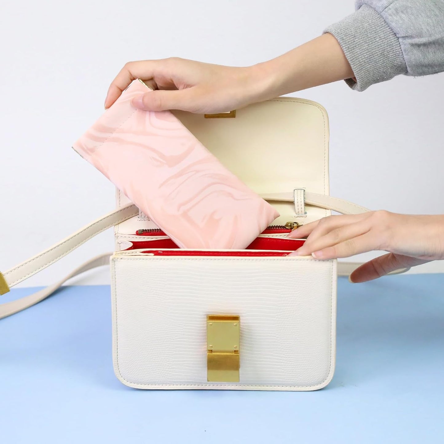 Double Eyeglass Case Soft Dual Glasses Case for Women Men Travel Squeeze Top Sunglasses Cases Eyeglasses Pouch