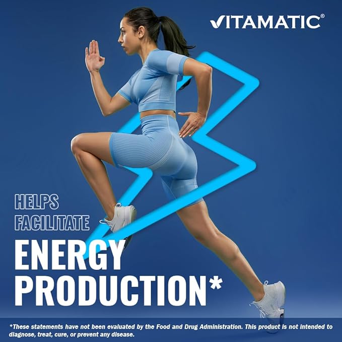 Vitamatic Folic Acid, Vitamin B12 & B6 – 180 Fast Dissolve Tablets Heart Health, Energy Production & Red Blood Cell Support