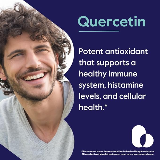 BESTVITE Quercetin 500mg (120 Vegetarian Capsules) - No Stearates - No Silicon Dioxide - Vegan - Non GMO - Gluten Free