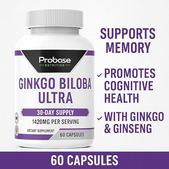 Ginkgo Biloba Ultra 60 Capsules 30-Day Supply