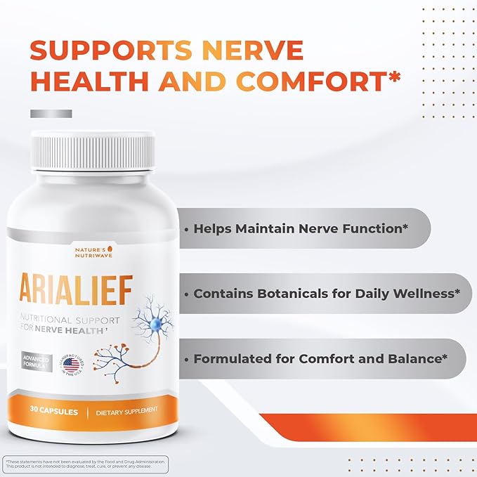 Arialief – Natural Supplement for Overall Wellness and Comfort – Made in USA, Non-GMO, Easy to Take, 30 Capsules, 1 Month Supply