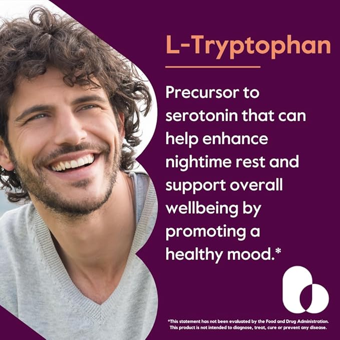 BESTVITE L-Tryptophan 500mg per Capsule (240 Vegetarian Capsules) (2-Pack) - No Stearates - No Silica - No Gelatin - Vegan - Gluten Free - Non GMO