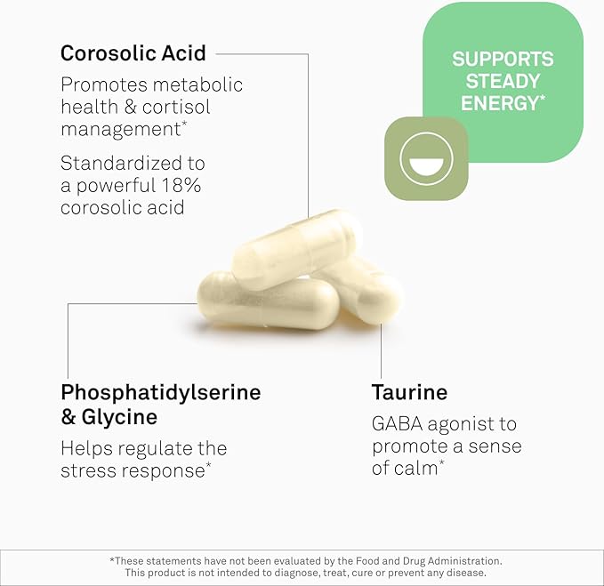 NeuroScience Neuro Adrenal Support Supplements for Women & Men - Daily Cortisol Supplement and Calming Aid - Promotes Calm Sleep, Immune Support & Healthy Cortisol Levels (60 Capsules)