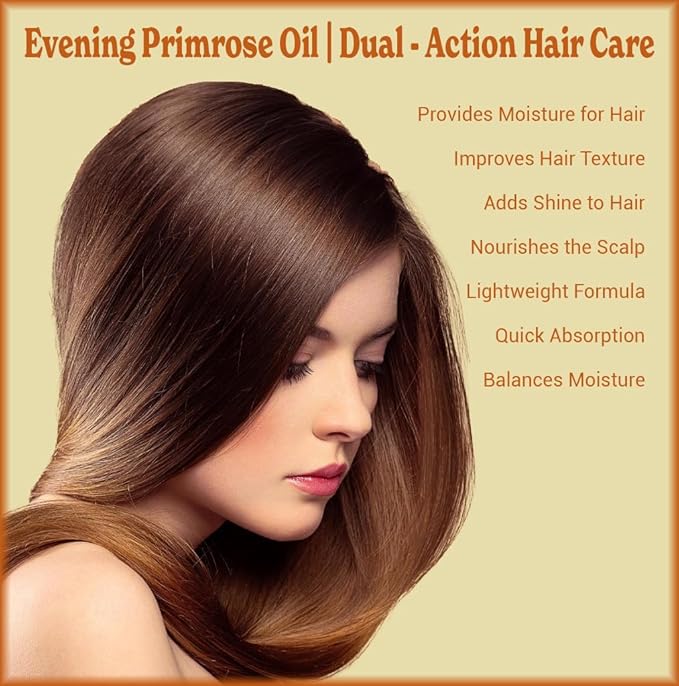 Natural Born Oils 4oz Evening Primrose Oil, 100% Pure and Natural, Organic, Cold-pressed, Unrefined, Moisturizing, Includes Pump & Dropper