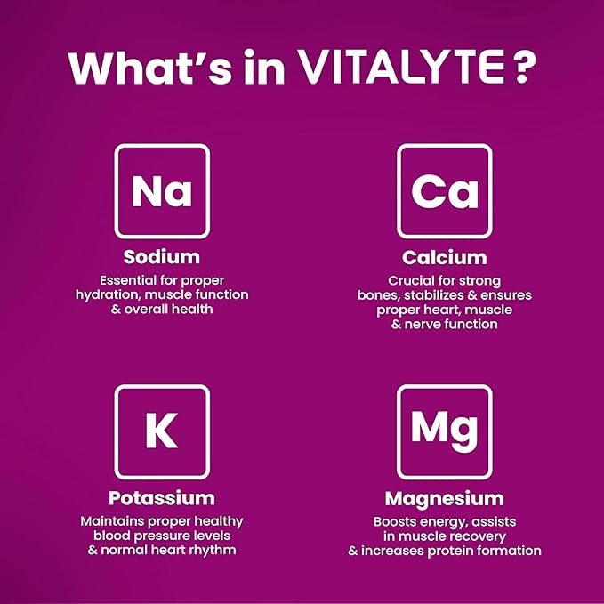 Vitalyte Electrolyte Powder Drink Mix, Isotonic Electrolyte Hydration Mix, Case Pack (6 Pack, Cranberry Frost)