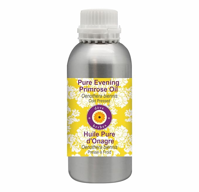 Deve Herbes Pure Evening Primrose Oil (Oenothera biennis) Cold Pressed 630ml (21 oz)