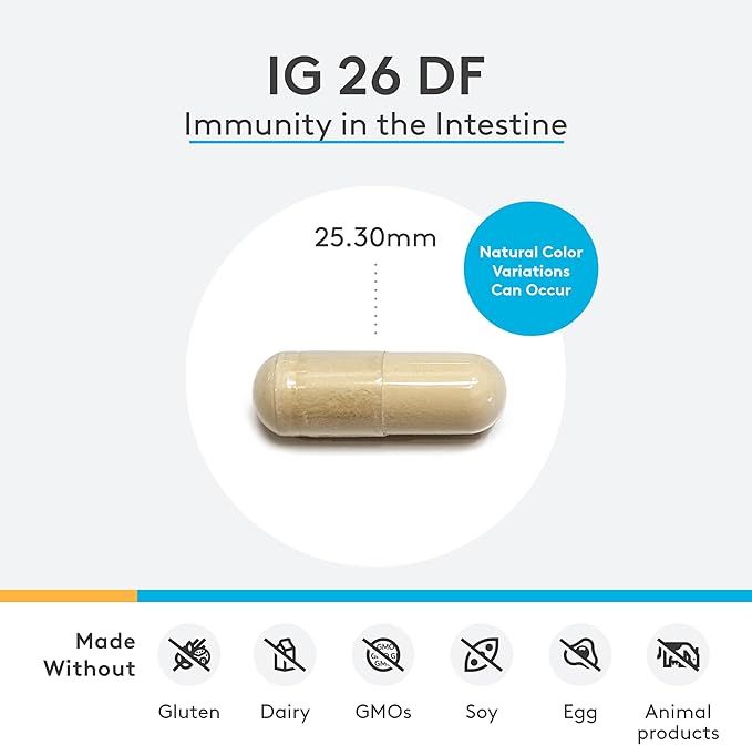 XYMOGEN IG 26 DF Powder - Immunoglobulin Supplement with IgY Max - Dairy-Free Colostrum Alternative Derived from Hyperimmune Egg - Cytokine Balance & Immune Support - Vanilla Flavor (4.76 oz)