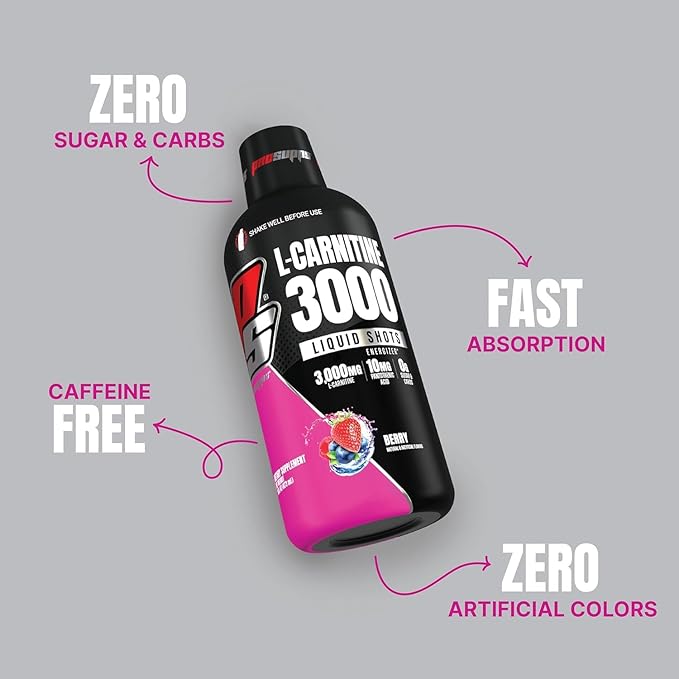PROSUPPS L-Carnitine 3000 Stimulant Free Liquid Shots (Berry) Dr. Jekyll Signature Intense Focus, Energy & Pumps Pre-Workout Powder (Blueberry Lemonade) Bundle
