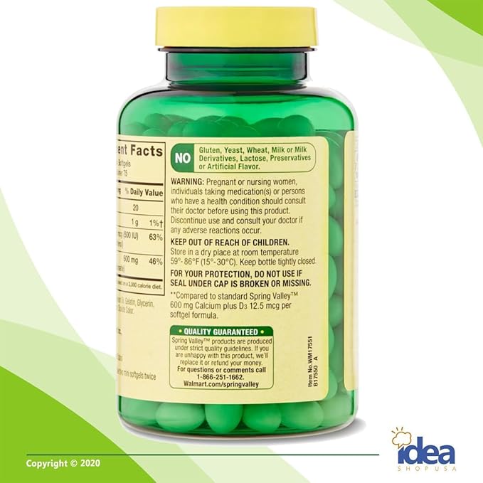 Calcium 600mg with Vitamin D3 Bone & Teeth Support, 150 Mini Softgels ā Easy to Swallow, Gluten-Free, Non-GMO ā Bundle with Vitamins & Minerals - A to Z - Better Idea Guide