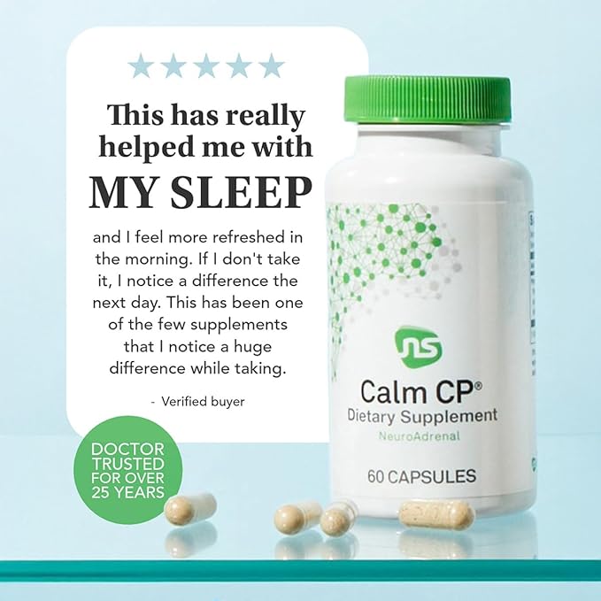 NeuroScience Neuro Adrenal Support Supplements for Women & Men - Daily Cortisol Supplement and Calming Aid - Promotes Calm Sleep, Immune Support & Healthy Cortisol Levels (60 Capsules)