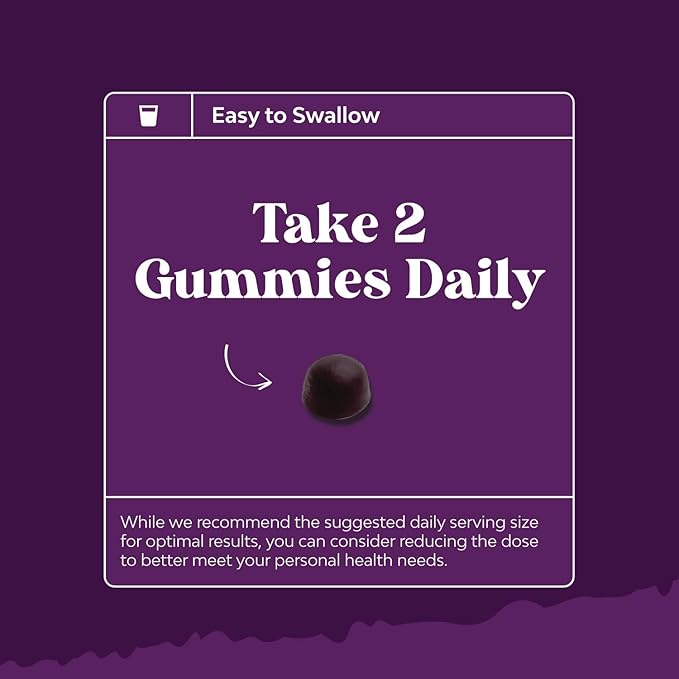 Extra Strength Iron Gummies for Women and Men - Potent 45mg per Serving Chewable Iron Supplement for Women & Men with Vitamin C Higher Absorption - Vegan Daily Gummy Adults (60 Servings)