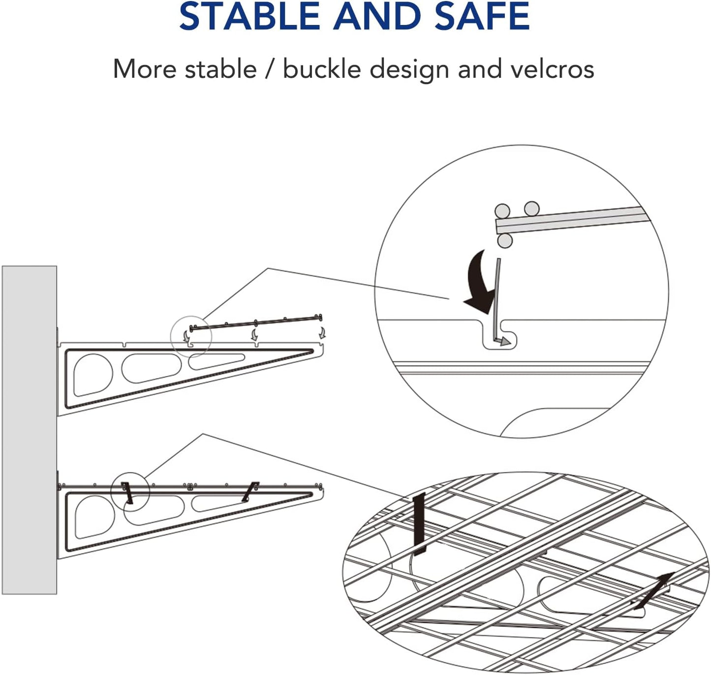FLEXIMOUNTS Garage Wall Shelving, 2-Pack 1x3 ft, Includes 8 Bike Hooks, Wall Shelf Garage Organization System w/Bike Hangers, Storage Rack, Floating Shelves, 300 lbs Weight Capacity, Classic Series