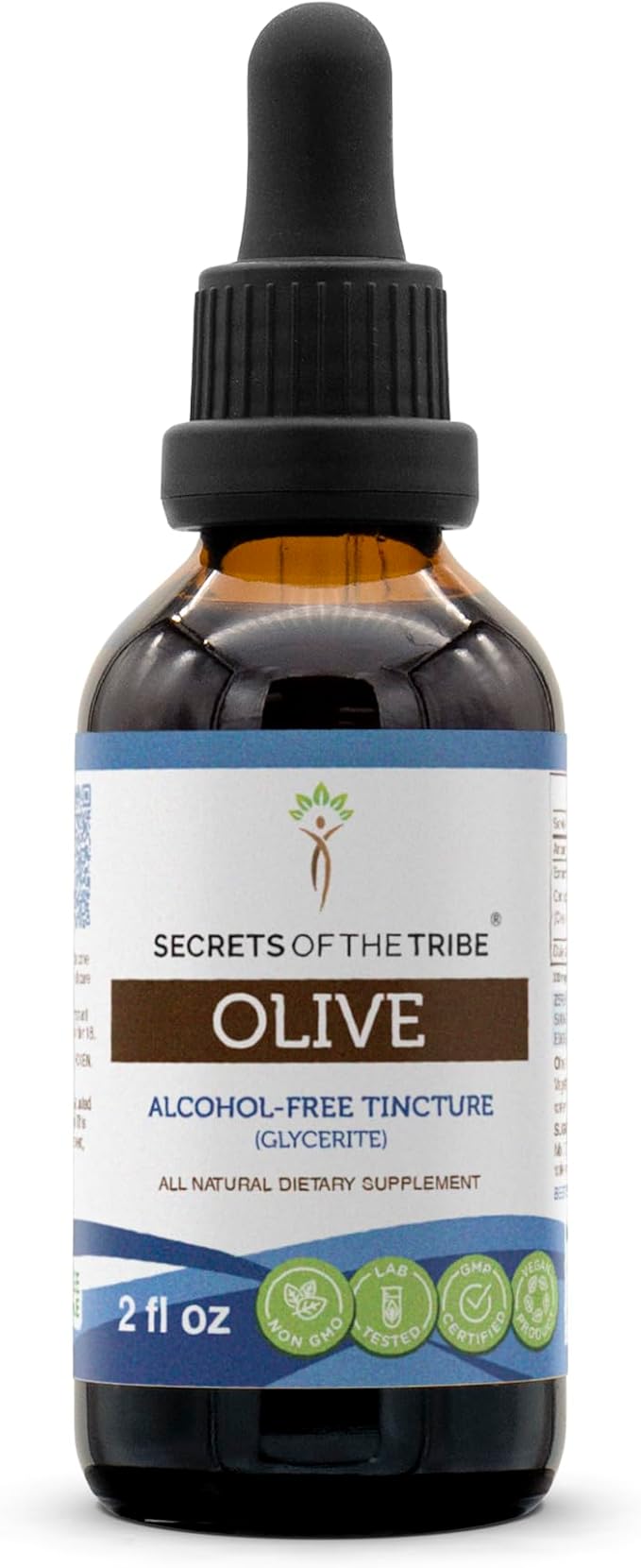 Secrets of the Tribe Olive Alcohol-Free Liquid Extract, Olive (Olea europaea) Dried Leaf (2 FL OZ)
