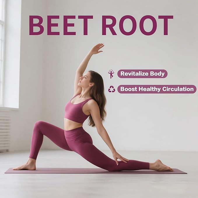 Beet Root Capsules 120 pcs, Beetroot Supplement Support Heart Health Circulation, Blood Pressure, Beets with Grape Seed Extract, Non-GMO, Gluten-Free | 1300mg per Serving