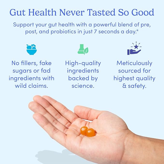 FIRST DAY 3 in 1 Probiotics for Men - Prebiotic, Probiotic & Postbiotic Supplement – Mens Probiotic for Digestive Health, Oral Health, Immune Function, Energy, Gut Health for Men – 60-Day Supply