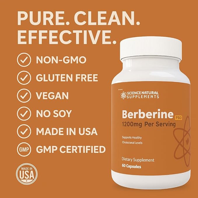 Berberine Pro, Science Natural Supplements, 60 Capsules, Blood and Cholesterol Support (5)