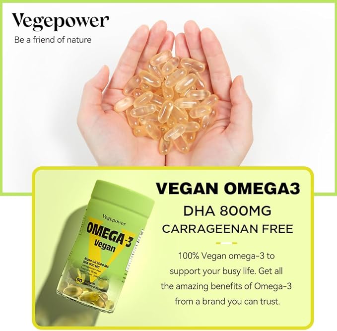 Vegan Omega-3 DHA Supplements - Premium Fish Oil Alternative from Algae Oil | 90 Carrageenan Free Softgels | Plant Based Algal DHA Essential Fatty Acids, Non-GMO (Algae, 90 Count (Pack of 1))