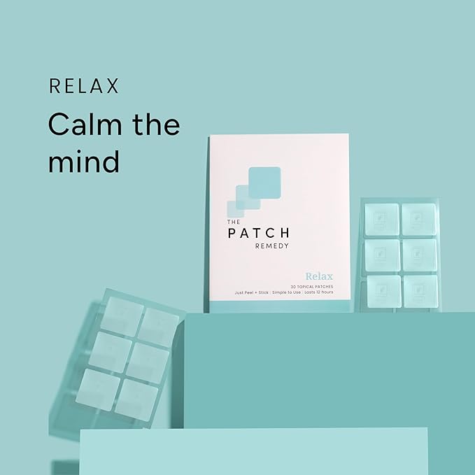 Relax Patch | L-Theanine, Lemon Balm, Valerian, Ashwagandha, Passionflower | 30 Patches