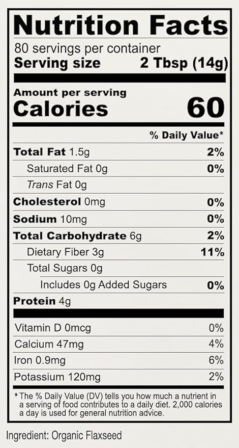 Anthony's Organic Flaxseed Meal, 2.5 lb, Gluten Free, Ground Ultra Fine Powder, Cold Milled, Keto Friendly